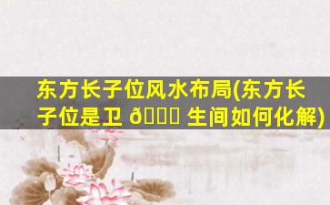 东方长子位风水布局(东方长子位是卫 🐟 生间如何化解)